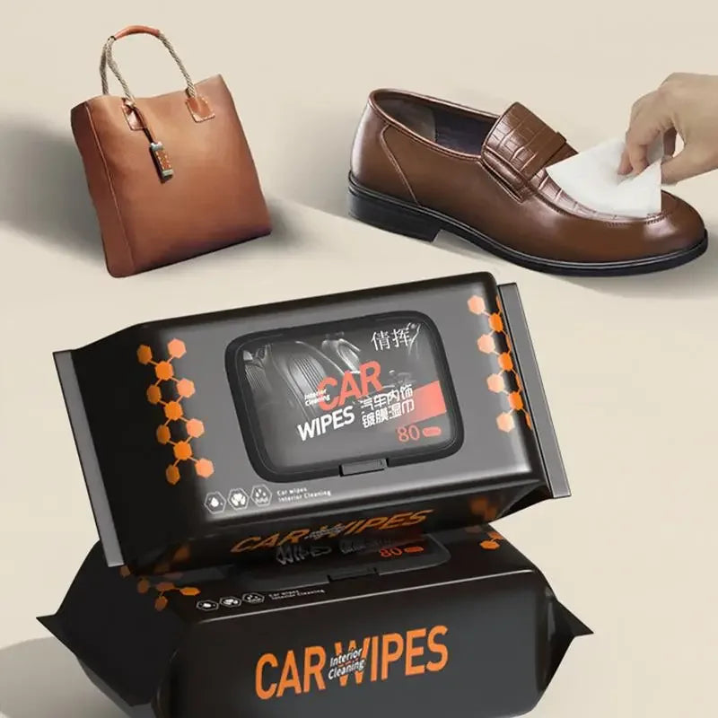 Car Interior Cleaning 80Pcs Wipes – Multi-Functional - Clarify.pk