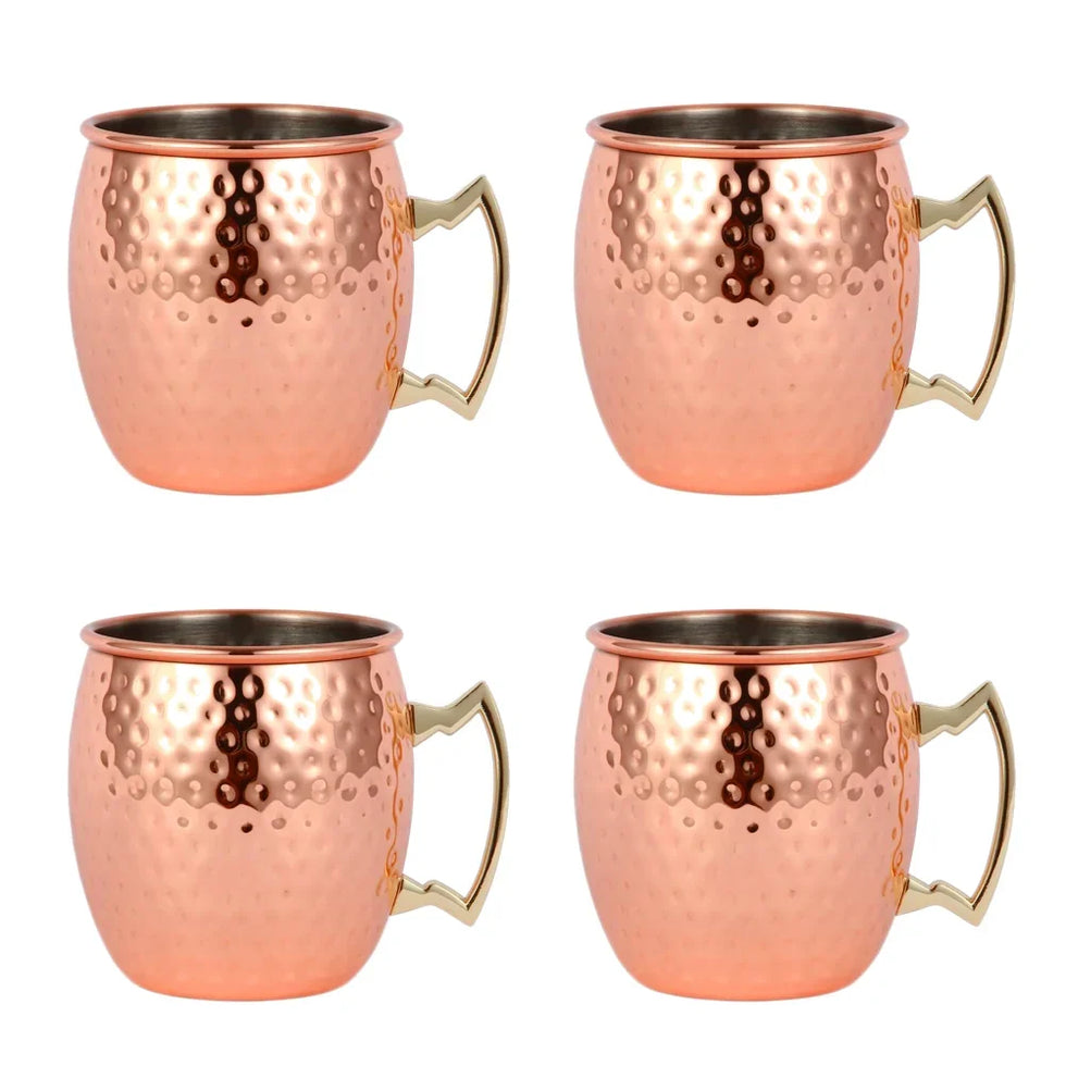 Hammered Copper Mug - Premium Moscow Mule Drinkware 450ml
