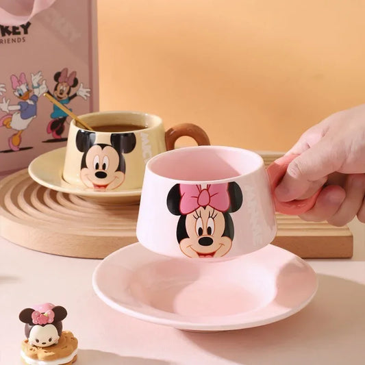 Disney Mickey Mouse Ceramic Coffee Cup & Saucer Set (Each) - Clarify.pk