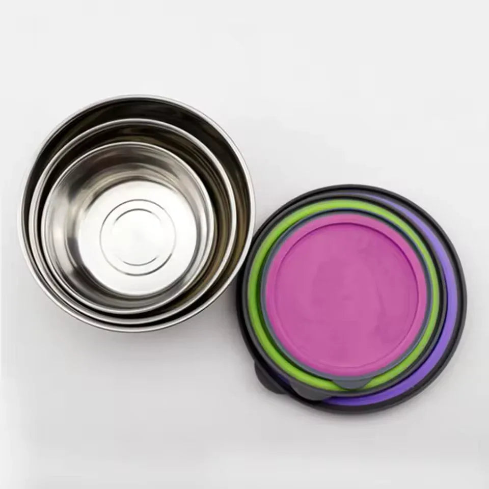 3-Piece Stainless Steel Preserve Bowls Set – Food Containers with Lids