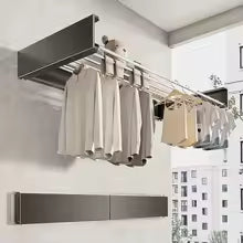 Space-Saver Pro Wall-Mounted Foldable Towel Rack – Heavy Duty Aluminum Indoor/Outdoor Clothes Drying Rack