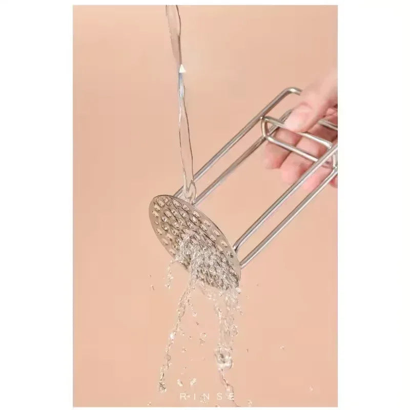 Stainless Steel Potato Masher – Manual Baby Food Press