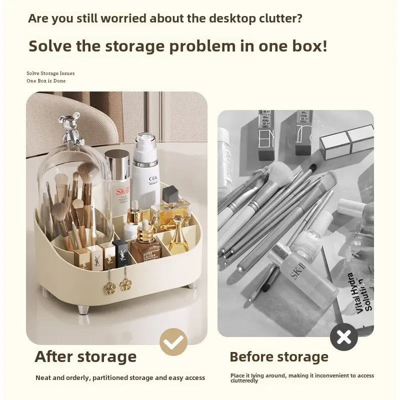 Large Capacity Makeup Organizer with Lid - Clarify.pk