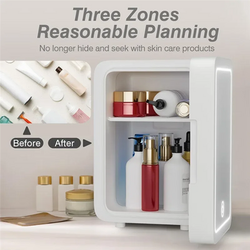 Compact Makeup Fridge: Cooler & Warmer for Home Vanity or Car Use - Clarify.pk