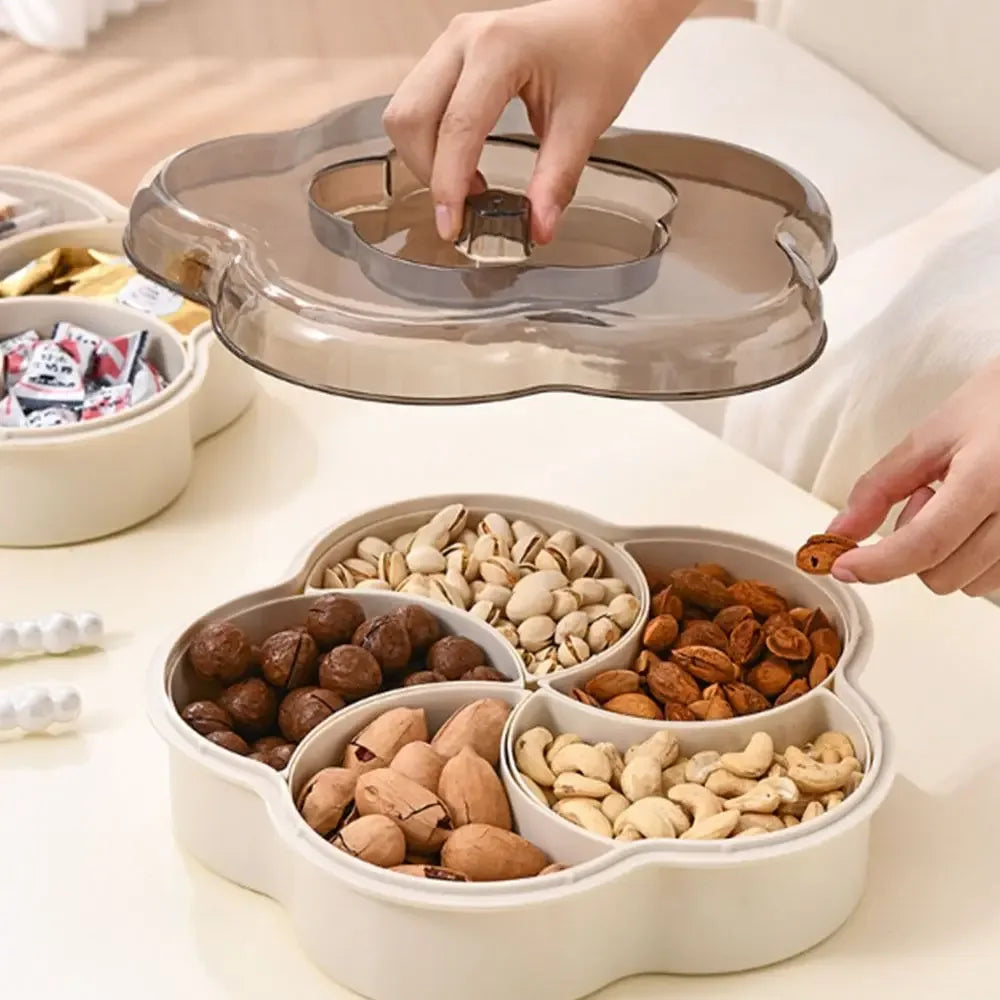 Luxury Divided Snack Serving Tray with Lids - Clarify.pk