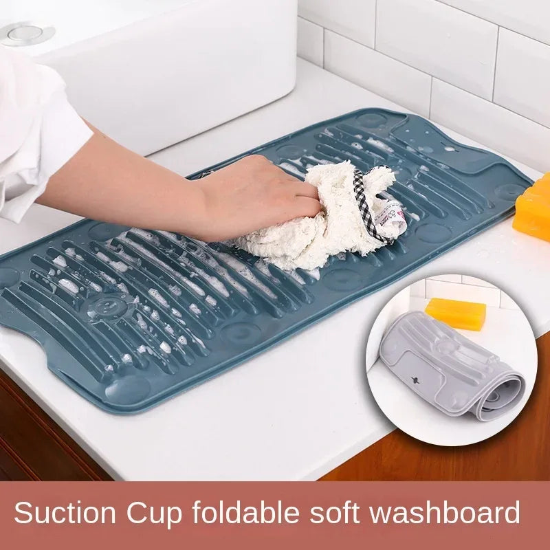 Foldable Silicone Washboard – Hands-Free Clothes Cleaner - Clarify.pk