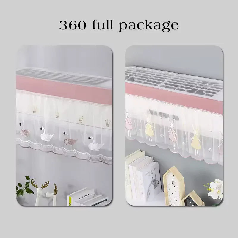 Air Conditioner Dust Cover – Wall-Mounted Washable AC Protector (Random) - Clarify.pk