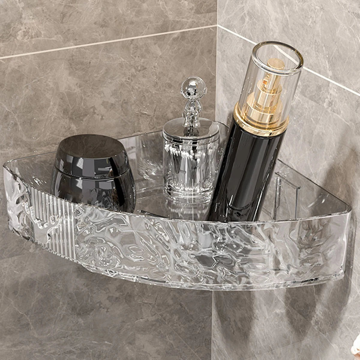 No Drill Bathroom Shelf - Waterproof Shower Storage Rack with Suction Cups, Rustproof for Bathroom Essentials