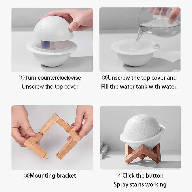 Planet Humidifier – USB Ultrasonic Air Diffuser - Clarify.pk