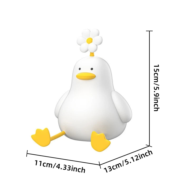 Duck LED Night Light – USB Rechargeable Silicone Lamp