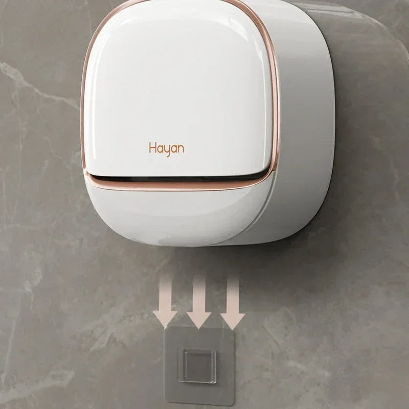 Luxury Bathroom Wall Mounted Soap Box with Lid – Waterproof ABS Holder