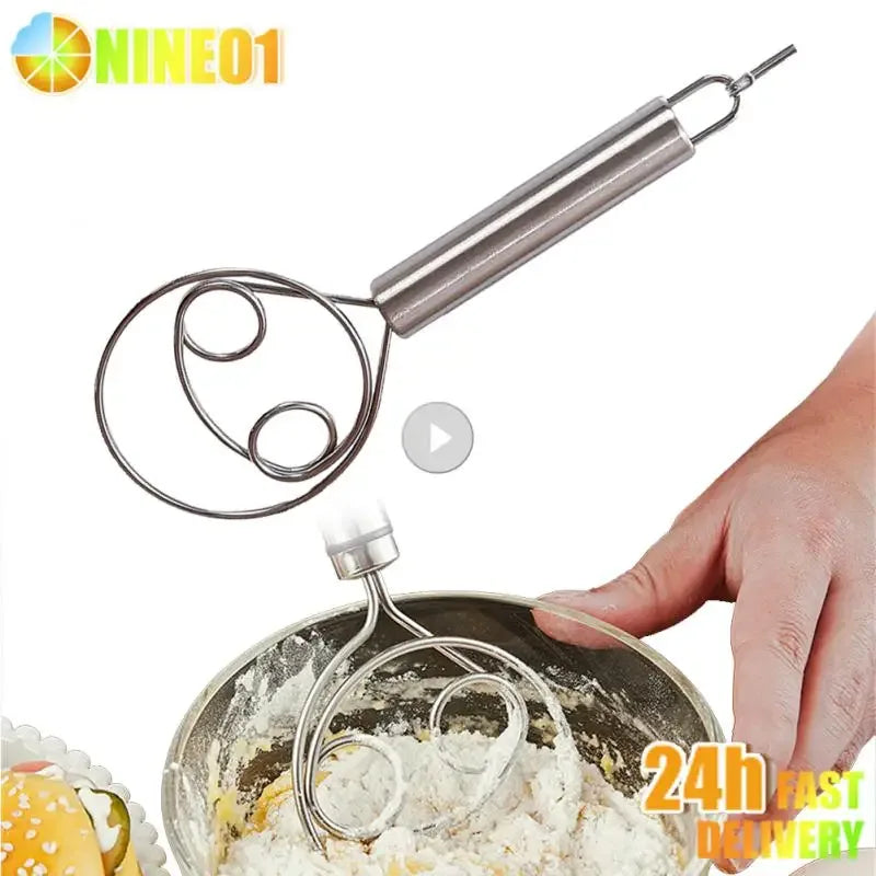 ہینڈل کے ساتھ سٹینلیس سٹیل آٹا Whisk