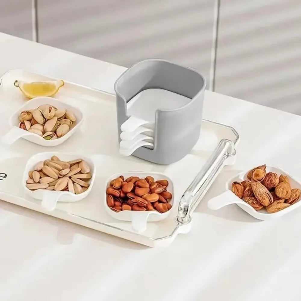 6 Pack Sauce Serving Bowls, Dipping Bowls with Handles and Stacking Storage for Candies, Desserts, Appetizers, Nuts, Seasonings