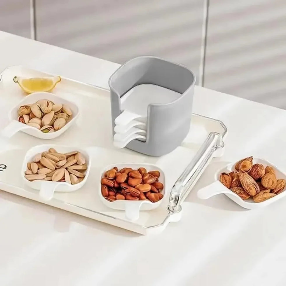 6 Pack Sauce Serving Bowls, Dipping Bowls with Handles and Stacking Storage for Candies, Desserts, Appetizers, Nuts, Seasonings