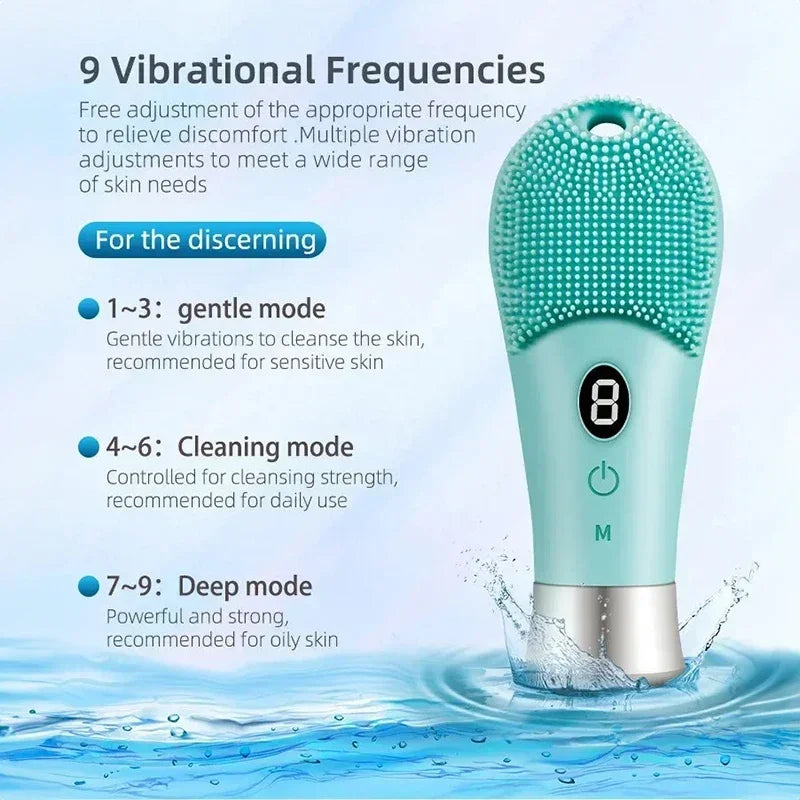 Electric Ultrasonic Facial Cleansing Brush