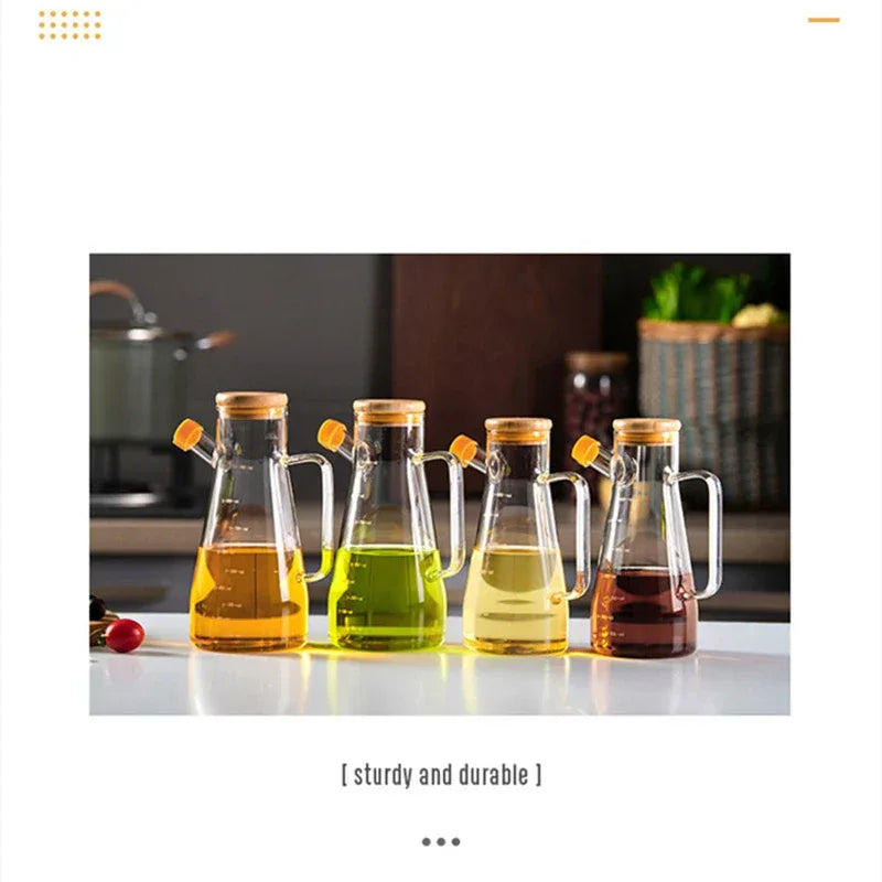 Oil Pouring Pot – Heat-Resistant Glass Seasoning Bottle - Clarify.pk