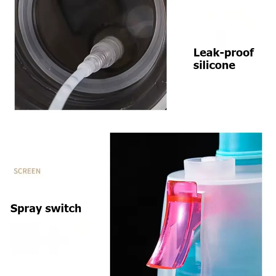 Transparent Spray Bottle – Large Capacity Summer Sports Cup - Clarify.pk