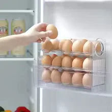 Egg Storage Box – Refrigerator Organizer & Fresh-Keeping Tray - Clarify.pk