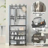 5 Layer Living Room Shoe Rack Multi-Layer Storage Shelf DIY Clothes Hanger Simple Floor-Standing Organizer - Clarify.pk