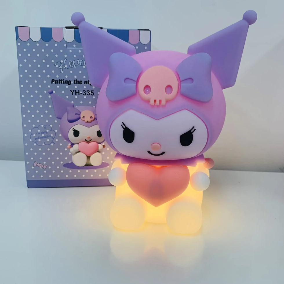 Kuromi Silicone Touch Night Light Cute Bedside Lamp for Kids Room Sleep Aid Kawaii Desk Decor Gift for Girls