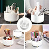 360° Rotating Makeup Organizer – 5-Compartment Cosmetic Holder - Clarify.pk