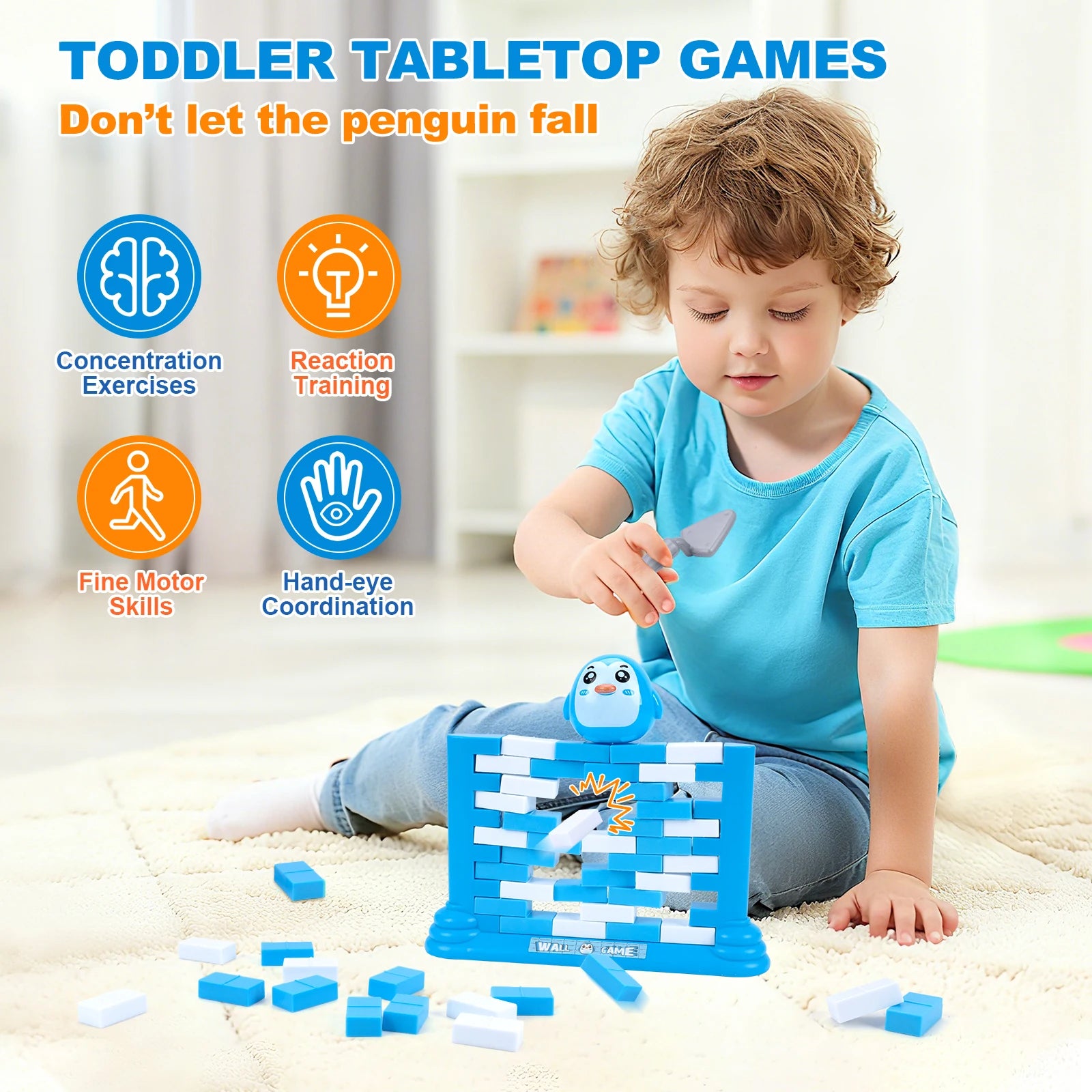 Penguin Ice Breaker Trap Toy – Kids Balance Block Game