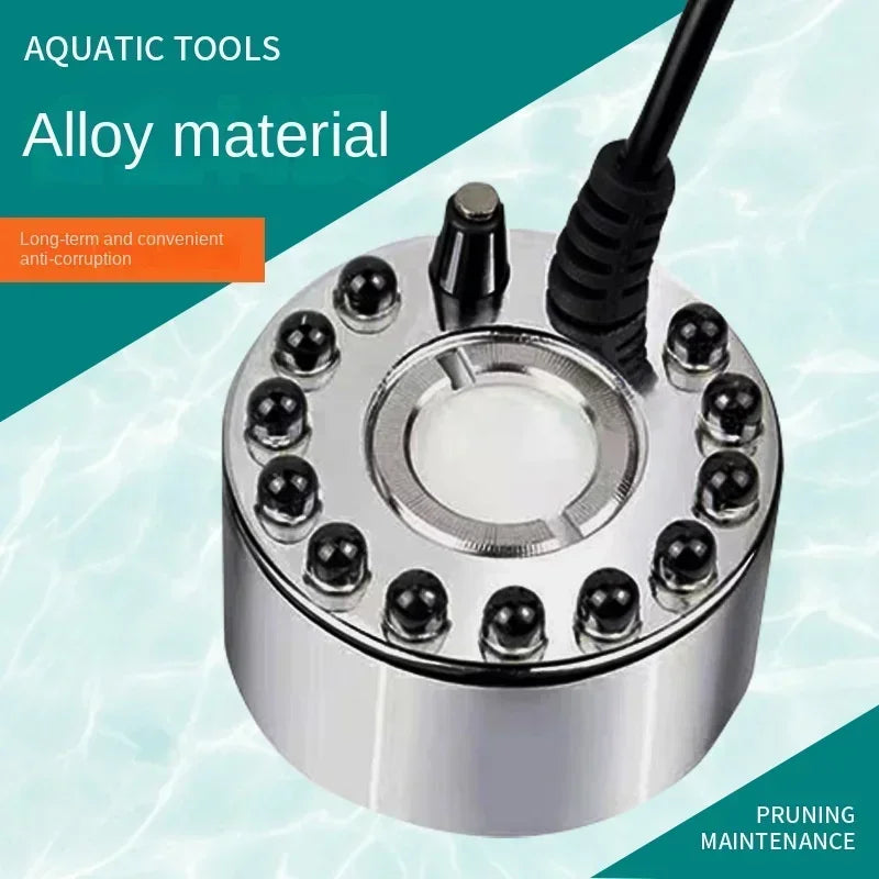 Seven Colour Lights Ultrasonic Sprayer 12 LED Home Air Humidifier Aquarium Fountain Pond Landscape Fogger Mist Mister