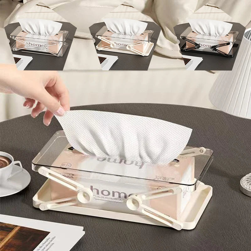 2025 New Liftable Drawer Organizer Creative Spring Drawer Box Living Room Bedroom Dining Room Household Paper Towel Box