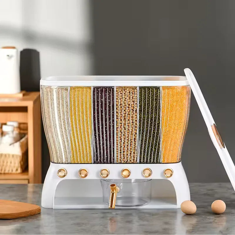 Cereal Dispenser 6 Portion – 10Kg Dry Food Storage - Clarify.pk