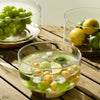 Japanese Style Glass Fruit Plate Holder with Wood Base - Clarify.pk