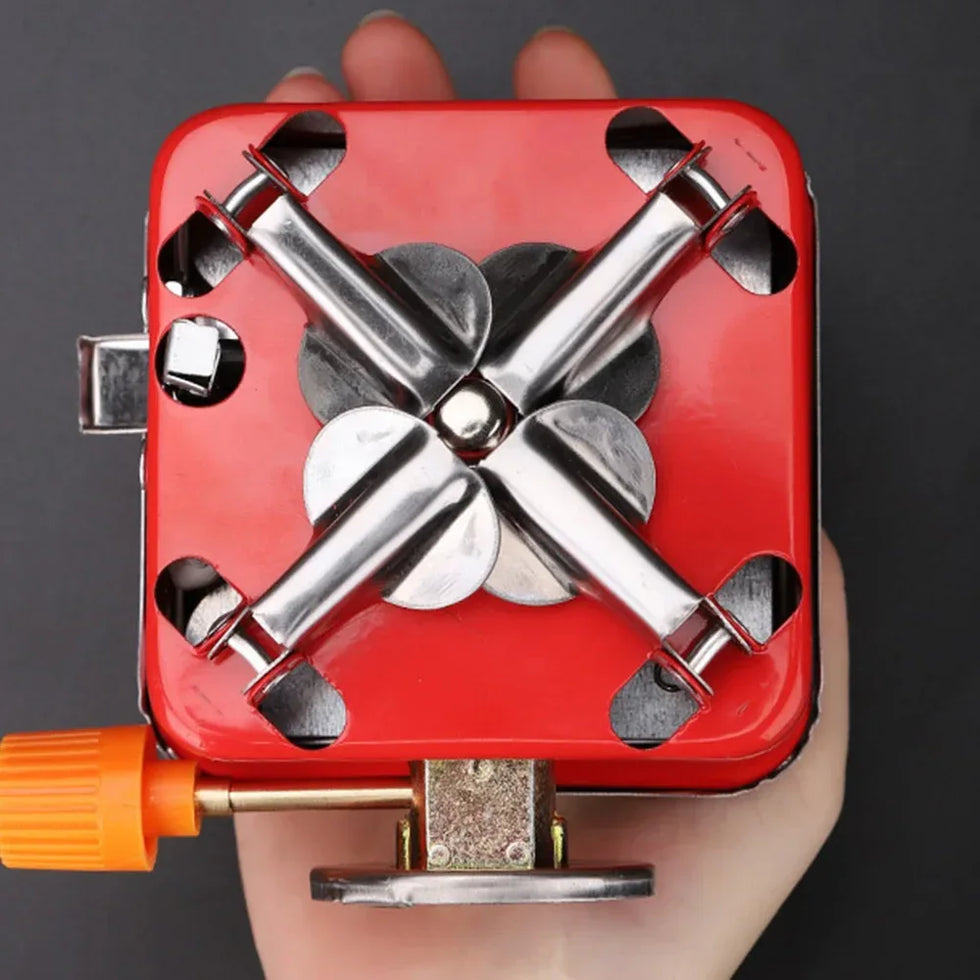 Mini Portable Outdoor Gas Stove – Folding Camping Burner for Hiking & BBQ - Clarify.pk