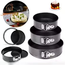 3-Piece Professional Non-Stick Springform Cake Pan Set