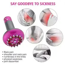 Electric Meridian Brush Massager – Gua Sha, Hot Compress & Fat Burner - Clarify.pk