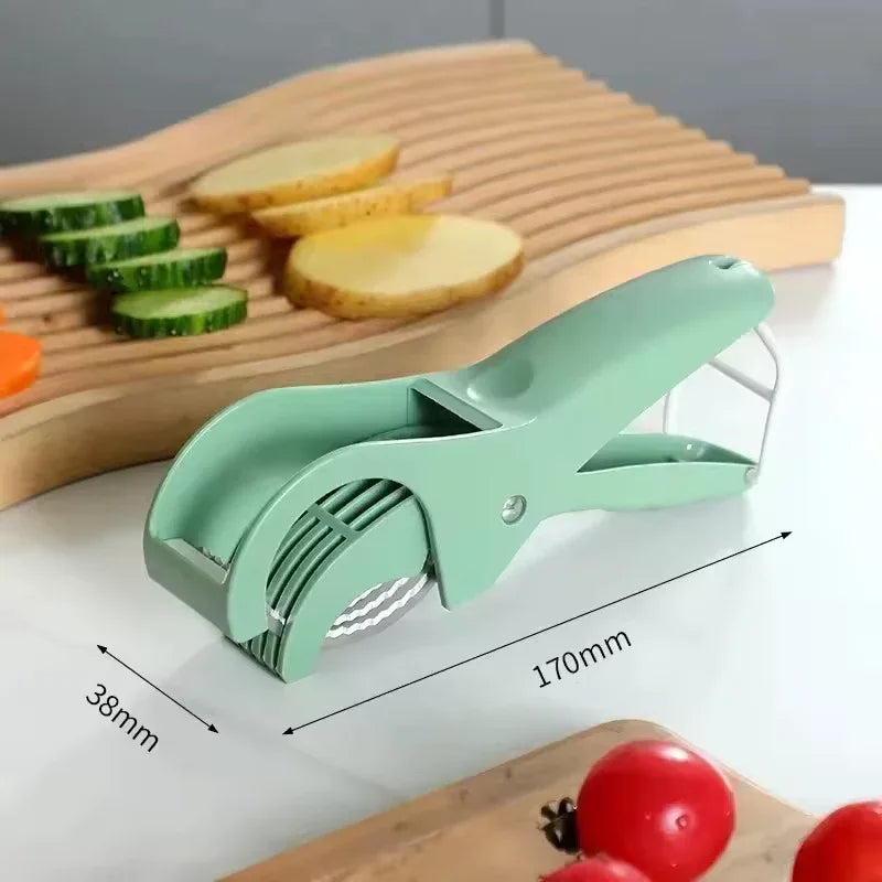 Stainless Steel Vegetable & Fruit Slicer – Multi-Functional Tool - Clarify.pk