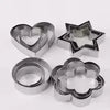 12pcs Stainless Steel Cookie Cutter Set – Star, Heart, Round & Flower