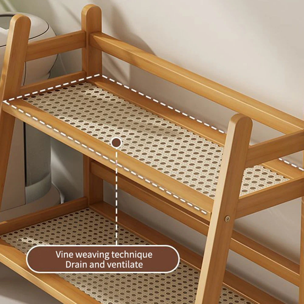 2-Layer Bamboo Multipurpose Rack  & Kitchen Shelf Organizer