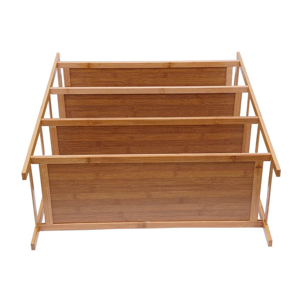 Premium 4-Layer Bamboo Shoe Rack - Clarify.pk