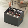 12-Compartment Foldable Shoe Storage Box – Dustproof Closet Organizer with Clear Lid - Clarify.pk