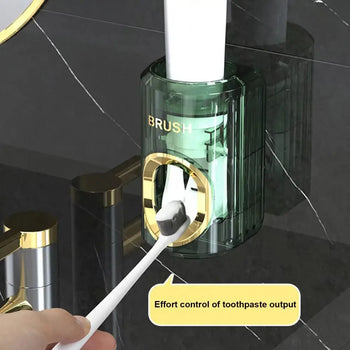 Hands-Free Automatic Toothpaste Dispenser – Wall Mounted Space-Saving Holder - Clarify.pk