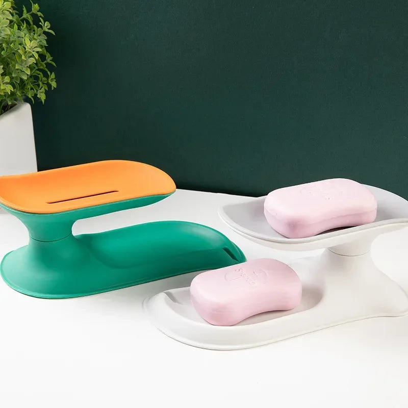 Rotary Double Layer Soap Dish – Drainable Bathroom Holder