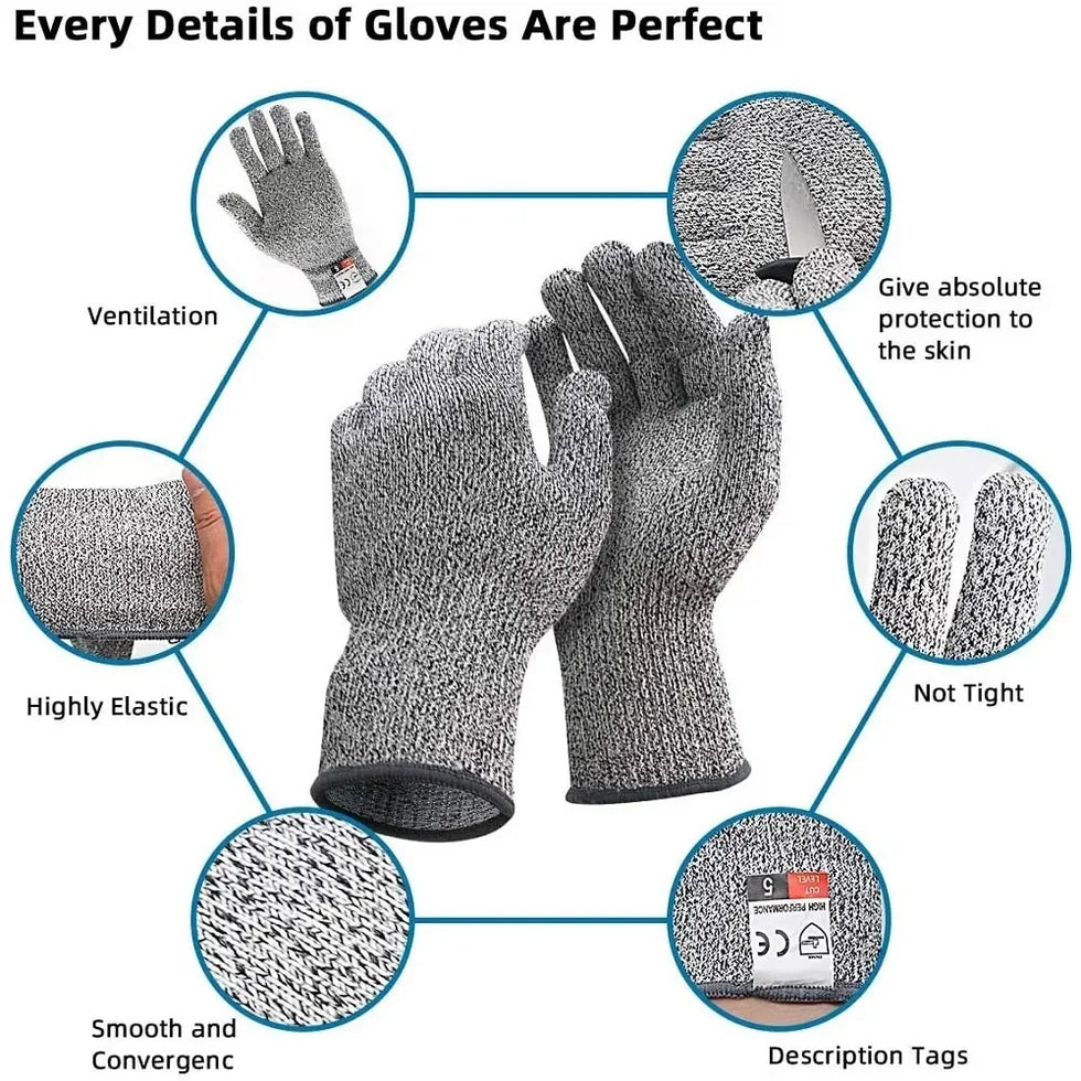 Grade 5 Cut-Resistant Gloves – Ultimate Kitchen & Garden Safety