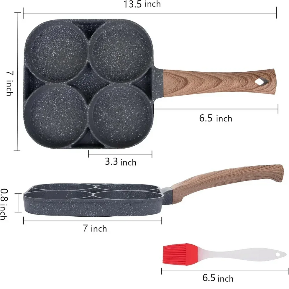 4 Compartment Non-Stick Frying Pan – Premium Quality - Clarify.pk