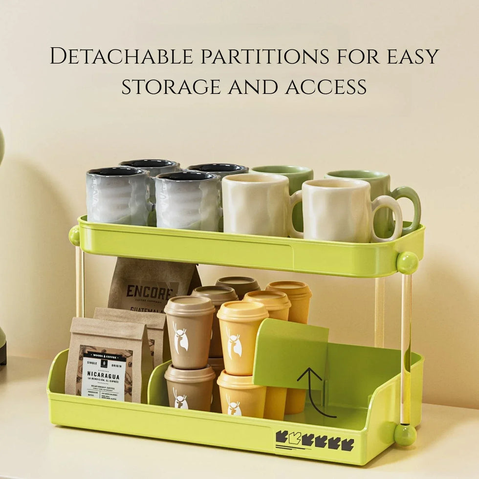 2-Tier Storage Organizer Rack - Clarify.pk