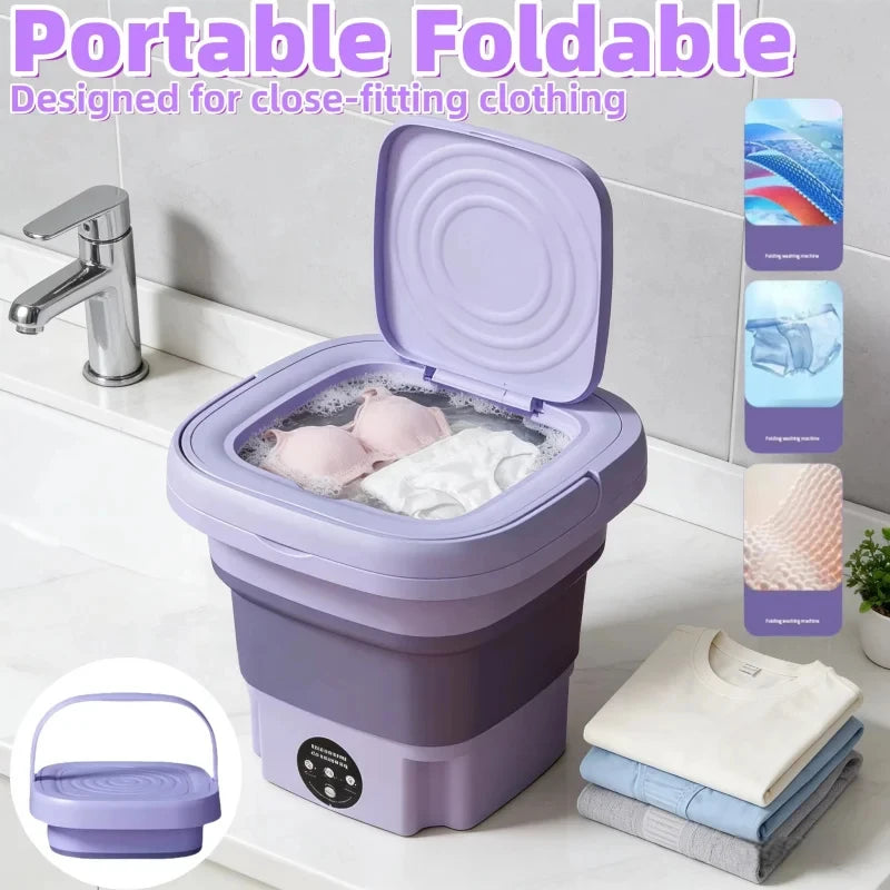 Portable Folding Washing Machine - Mini Travel Washer