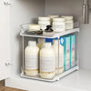 2-Tier Acrylic Under Sink Organizer with Pull-Out Drawers - Clarify.pk