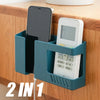 2-in-1 Wall Storage Box – Phone & Remote Control Holder - Clarify.pk