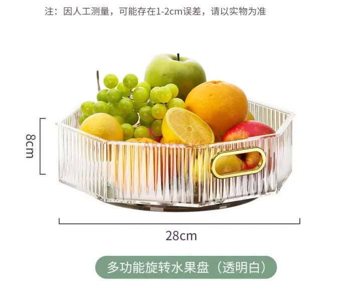 Rotating Hexagon Acrylic Tray – 360° Organizer