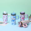 Stanley-Style Mini 40oz Floral Tumbler – Durable & Stylish - Clarify.pk