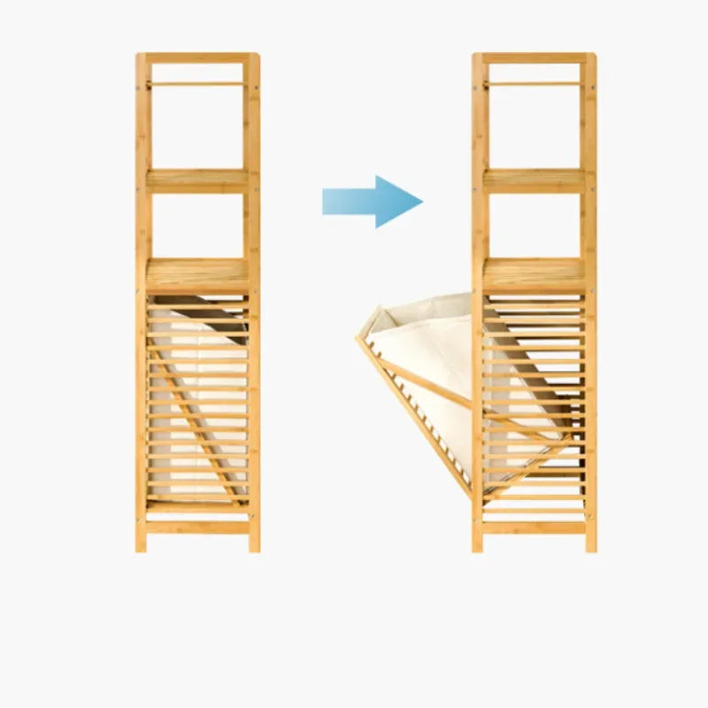 Wood Vine Weaving Laundry Basket – Large Capacity (Single Layer) - Clarify.pk