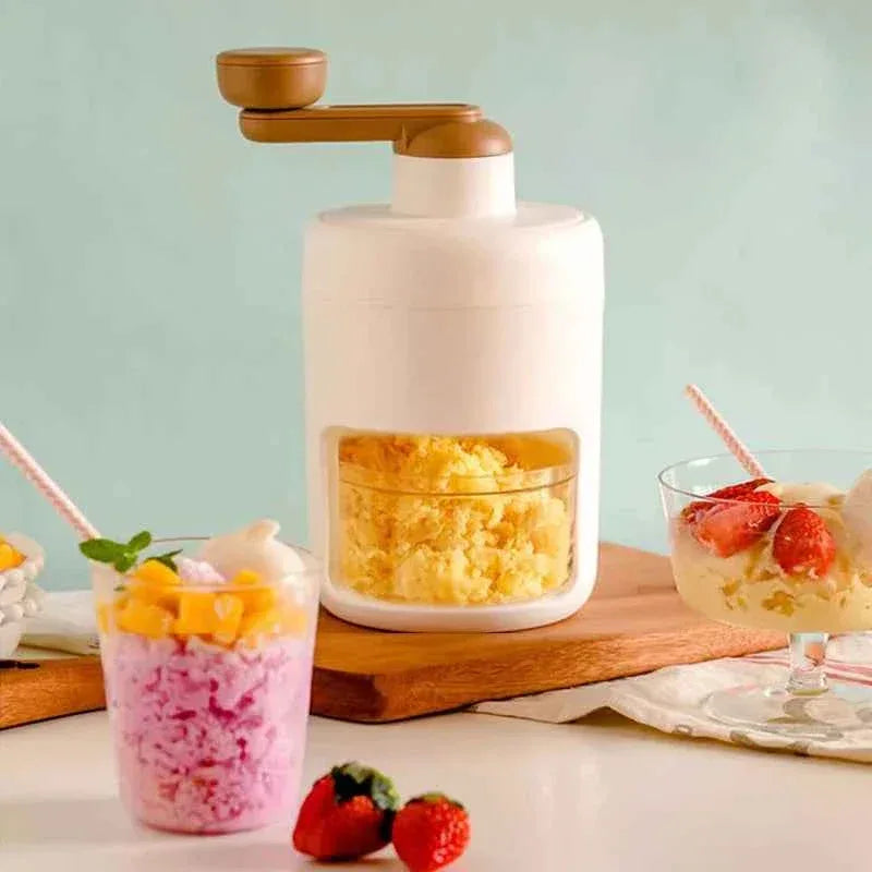 Hand Operated Ice Shaver for Fresh Snow Cones and Shaved Ice Delights - Clarify.pk